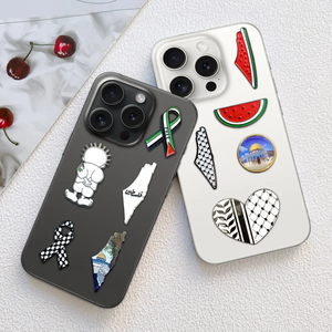 ملصق معدني مخصص بتصميم كرتوني أنيمي لطيف لغطاء الهاتف المحمول، زخارف معدنية لحافظة الهاتف - Product Image 6