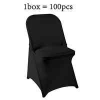 100pcs White Stretch Banquet Wedding Chair Covers