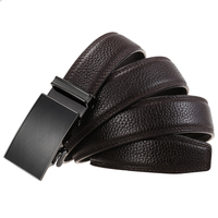 Ceinture en cuir décontractée pour homme LY33-21968-5, 3,0 cm, résistante à l'usure, en cuir de vachette, ceinture de travail automatique avec boucle en métal