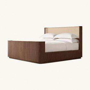 Nueva Cama con Cabecera de Tela Byron, Diseño Moderno, Tamaño Queen, para Dormitorio - Product Image 6