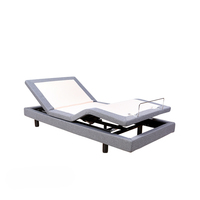 Cadre de lit électrique réglable avec télécommande sans fil, massage intégré, moteur Okin allemand, contrôle par application, ports USB Lightning, pour lits Queen/Twin XL, usage domestique