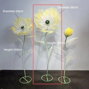 Factory Direct <b>Large</b> Real Touch <b>Artificial</b> Poppy <b>Flower</b> 80cm Silk Floor Standing Wedding Home Hotel Decor Wholesale - Product Image 4