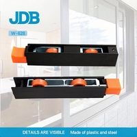 Roulettes de porte et fenêtre coulissantes en plastique robuste à alimentation directe d'usine, roulement fluide, idéales pour les salles de bain d'hôtel, design moderne