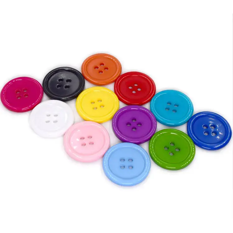 YYX personnalisé fantaisie couleur bonbon 4 trous bouton résine boutons boutons en plastique pour artisanat couture vêtements manteau T-Shirt bricolage