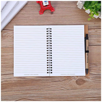 Agenda de Oficina con Espiral, Ecológica, con Logotipo Personalizado, Impresión UV, Papel Offset, Estilo Promocional, 50 Hojas, 13X18