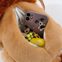Sac en peluche lion cub réaliste personnalisé - Jouet en peluche réaliste, cadeau mignon et de collection pour les enfants