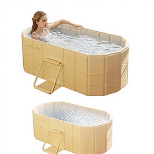 <span class=keywords><strong>Baignoire</strong></span> <span class=keywords><strong>pliable</strong></span> portable 47"Lx22"lxlx20"H blanche |   Isolation en polyvinylechlorure à 5 couches de conception moderne, métal renforcé pour immersion - Product Image 1