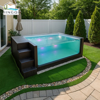Piscine hors sol décorative en fibre de verre pour visiteurs, avec panneau de confort raffiné, pour spa jacuzzi de type resort