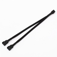 Câble d'extension mini 4 broches vers 4 broches et 3 broches pour ventilateur de refroidissement CPU PC, 27 cm de long, conducteur TC, en nylon, pour usage sur ordinateur de bureau, en stock