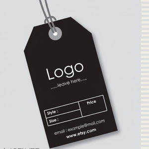 Etiqueta de precio colgante de Metal de lujo personalizada para bolsas de ropa, tarjeta de diseño en relieve, etiqueta impresa personalizada de corte láser alto de algodón - Product Image 1