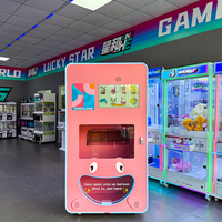 Distributeur automatique de ballons en acier Nuaghty Dog, entièrement automatique, avec motifs de dessins animés mignons, gonfleur, code QR, pour centres commerciaux et aires de jeux, version anglaise