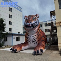 Sculpture de tigre gonflable personnalisable, taille réelle, simulation de tigre gonflable, mascotte animale pour événements en plein air et en intérieur