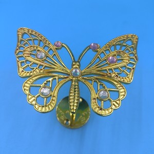 Patère murale papillon en fonte dorée, porte-manteau en forme d'animal pour fixation murale ou derrière la porte - Product Image 4