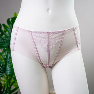 Braguitas de Mujer Transpirables, Tipo Culotte, de Malla Calada, de Talle Medio, con Estampado Floral, Corte Alto, para un Estilo Diario - Product Image 1