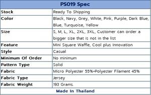 Polos Poligan S Superflow Micro Polyester 55% + Filament Polyester 45% Mini Square Waffle Cool Plus Innovation PS019 unisexe - Product Image 4