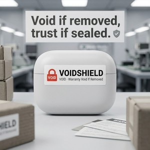 Etichette di Sicurezza Antimanomissione con Materiale PET Impermeabile e Antifurto per Imballaggi di Elettronica e Gadget - Product Image 5
