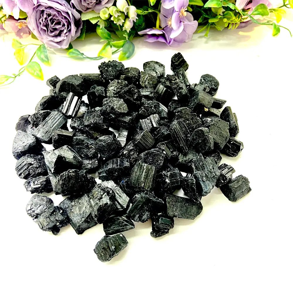 Wholesale Natural Tourmaline Specimen Crystal Rough Gemstone Black Tourmaline Raw Stone