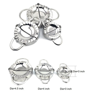 Customized Stainless Steel 3-Piece Dumpling Maker <b>Set</b> Manual Empanada Press with Three Sizes Eco-Friendly Dishwasher Safe - Product Image 3