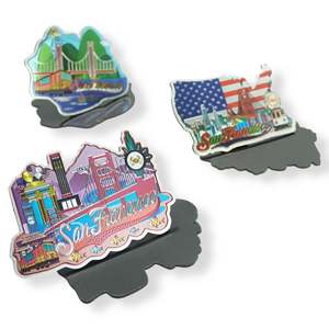 Nuevo Imán de Refrigerador con Diseño en Relieve UV y Lámina de Aluminio Plateada para Souvenirs - Product Image 3