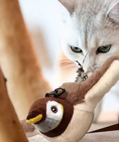 Jouet interactif pour chat, oiseau volant, son réaliste, catnip