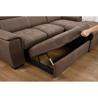 Meubles de salon avec appui-tête convertible, canapé d'angle polyvalent en forme de L, fauteuil inclinable manuel