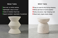 Table d'appoint en métal géométrique style Pop Art moderne, avec plateau brillant, tabouret d'appoint aux couleurs vives, ornement d'espace de salon, couleur personnalisable