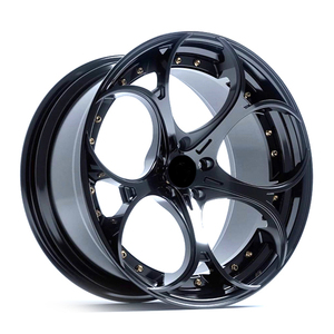 Cerchi Forgiati Personalizzati in 2 Pezzi da 18 19 20 21 22 23 24 26 Pollici Nuovo Design <span class=keywords><strong>Nero</strong></span> Oro in Lega di Alluminio Forgiato per Alfa <span class=keywords><strong>Romeo</strong></span> - Product Image 1