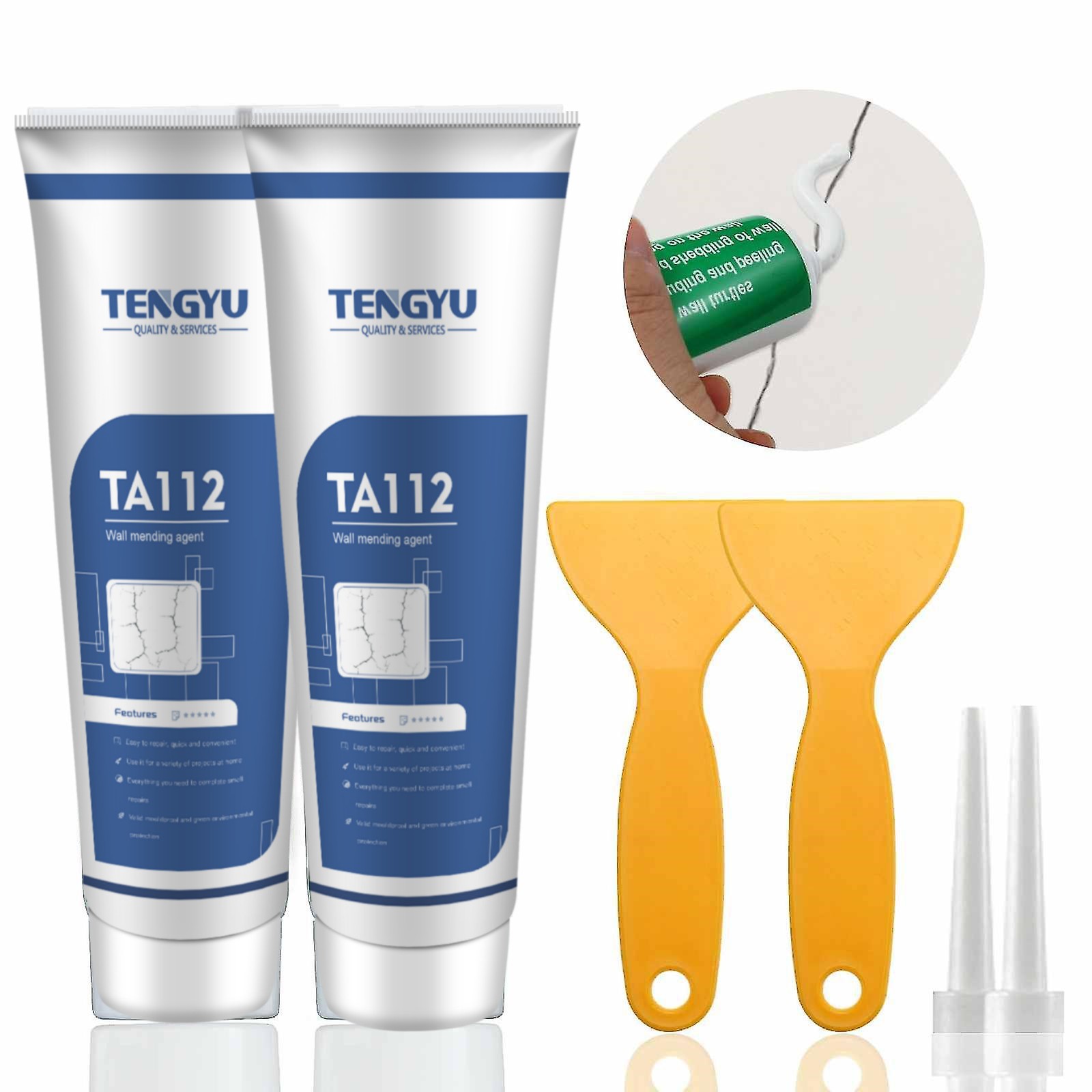 Tengyu vendita calda agente riparatore per pareti muro di cemento crack filler tube dry wall repair paste