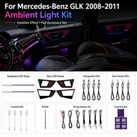 Kit d'éclairage ambiant pour voiture Xenplus 12V pour Mercedes-Benz GLK X204 2008-2011, style cube, 22 lumières, ensemble de décoration intérieure arc-en-ciel
