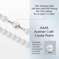 Collier ras du cou vintage bohème en perles d'imitation rondes plaqué or 14 carats avec chaîne de perles de 8 mm et bijoux en cristal pour mariée