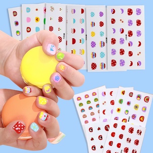Autocollants 3D pour ongles pour enfants, couleurs vives, écologiques, sûrs, auto-adhésifs, feuilles de décalcomanies pour nail art pour fêtes d'enfants - Product Image 3