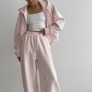 Set di <span class=keywords><strong>Tute</strong></span> Sportive Personalizzate <span class=keywords><strong>in</strong></span> Due Pezzi per <span class=keywords><strong>Donna</strong></span>, Abbigliamento Oversize con <span class=keywords><strong>Felpa</strong></span> con Zip e Pantaloni Sportivi - Product Image 1
