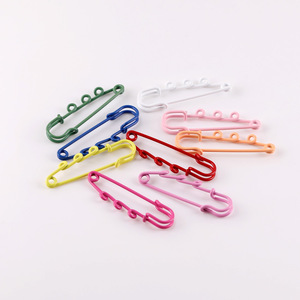 Broches de mode en alliage de zinc, couleurs mélangées, forme crochet à 3 trous pour la décoration de châles et pulls - Product Image 2