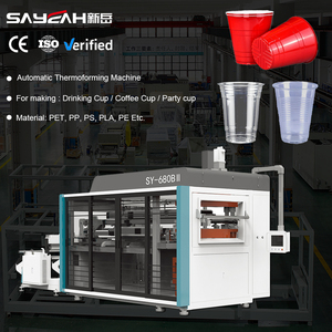 Machine de fabrication de gobelets <span class=keywords><strong>en</strong></span> plastique PP PET PS entièrement automatique, machine de thermoformage de gobelets <span class=keywords><strong>en</strong></span> plastique jetables - Product Image 1