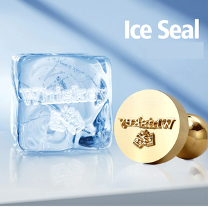 Logo personalizzato modello di ghiaccio timbro in ottone spesso sole inciso maniglia per caffetterie e bar - Product Image 2