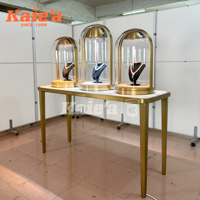 Présentoir de Luxe Haut de Gamme Personnalisé pour Bijouterie, Design Elliptique avec Vitrine et Éclairage LED