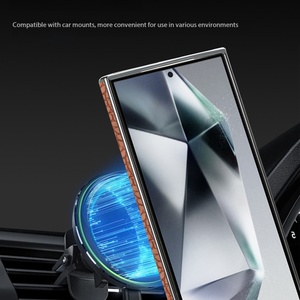 Étui de téléphone en cuir PU magnétique plaqué de haute qualité pour Samsung S26 S23 S24 Ultra S25 Plus avec support à bande antichoc - Product Image 6