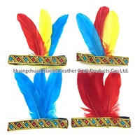 Serre-tête ethnique style indien avec plumes, personnalisable, réglable, unisexe, pour Noël, Halloween, fête, mascarade, danse