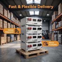 Batterie empilable haute tension 51,2 kWh 512 V LiFePO4 avec BMS pour stockage d'énergie domestique solaire