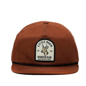 หมวกแก๊ปปักลายผ้าฝ้าย 5 แผง ปีกแบน แบบ Snapback รับทำโลโก้ OEM - Product Image 3