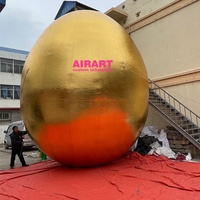 Riesiges Aufblasbares Ei, Goldene Aufblasbare Eier, Aufblasbares Osterei zur Dekoration