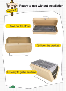 Al Aire Libre Mini <span class=keywords><strong>Barbacoa</strong></span> Maletín Portátil Estilo Camping Plegable Carbón <span class=keywords><strong>Barbacoa</strong></span> Parrilla - Product Image 5