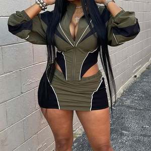 2025 robes décontracté grosses filles Club Mini froncé maigre grande taille femmes diamant fête Club tenues élégantes robe <span class=keywords><strong>Sexy</strong></span> - Product Image 3