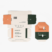 Boîte d'emballage personnalisée en carton ondulé avec impression texturée durable, artisanale, à blocs de couleur, pour produits de beauté