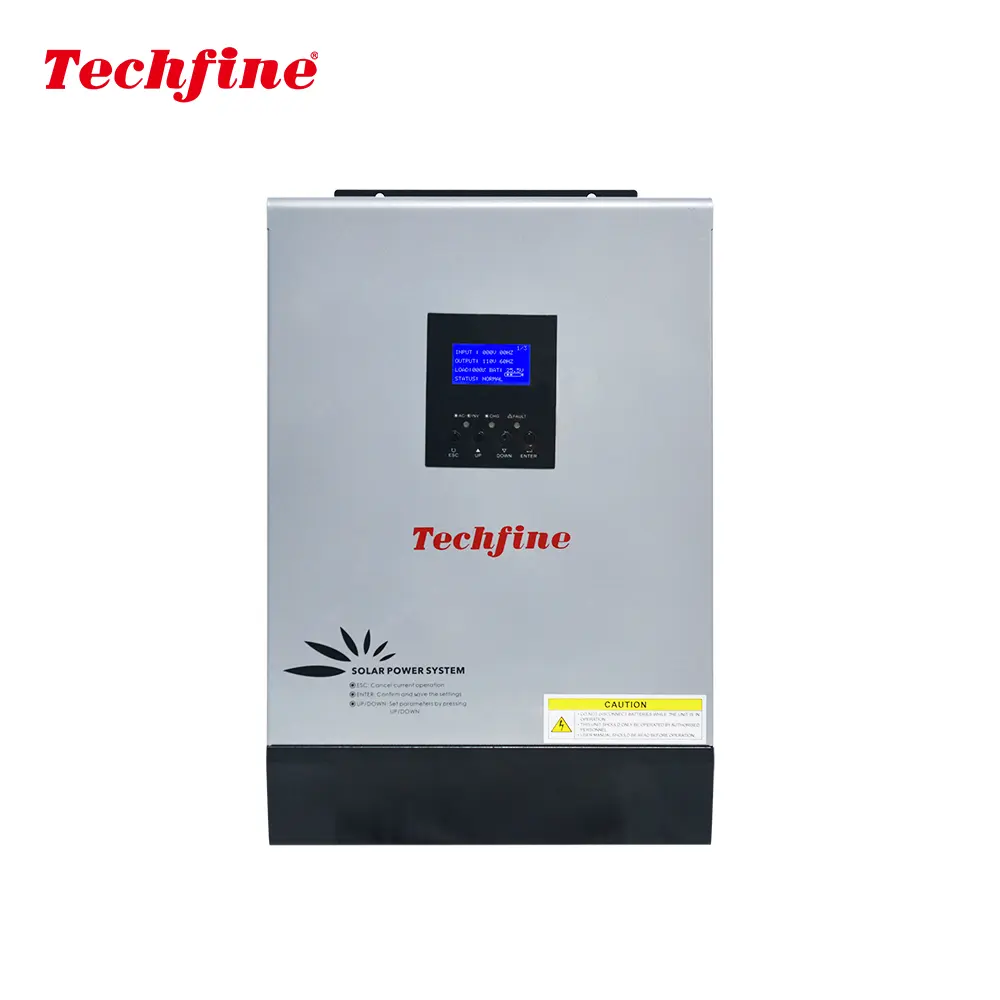 Techfine off gird 1kva 1.5kva 2kva 3kva 5kva 마이크로 패널 통합 인버터 하이브리드 태양 광 시스템 배터리 팩 mppt 배터리