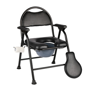 <b>Commode</b> <b>Chair</b> For Elderly Reinforced Non Slip Foldable Portable Toilet For Pregnant Women And Disabled - Product Image 3