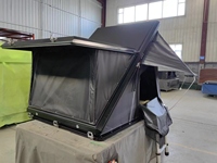 Tente de toit pliable en tissu Oxford pour pick-up en aluminium, auvent imperméable avec échelle, accessoire pour l'aventure
