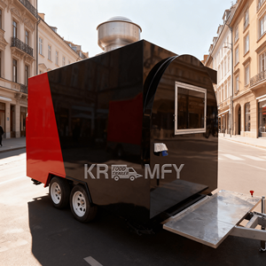 Carrito de Comida Móvil de Fibra de Vidrio de Doble Eje para Exteriores, Carrito de Venta de Aperitivos, Resistente a la Corrosión, Kiosco de Comida Rápida, Remolque de Concesión - Product Image 5