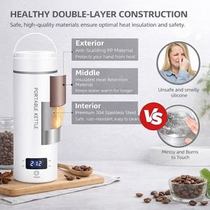 Tasse chauffante électrique sans fil, <span class=keywords><strong>chauffe</strong></span>-bouteille de voyage, <span class=keywords><strong>chauffe</strong></span>-espresso portable USB pour l'extérieur - Product Image 5