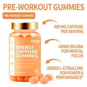 Gomitas Energéticas con Cafeína y L-Teanina al por Mayor, Mejoran la Calma y la Concentración para <span class=keywords><strong>Cursos</strong></span> en Línea, Transmisiones en Vivo, OEM, ODM - Product Image 3